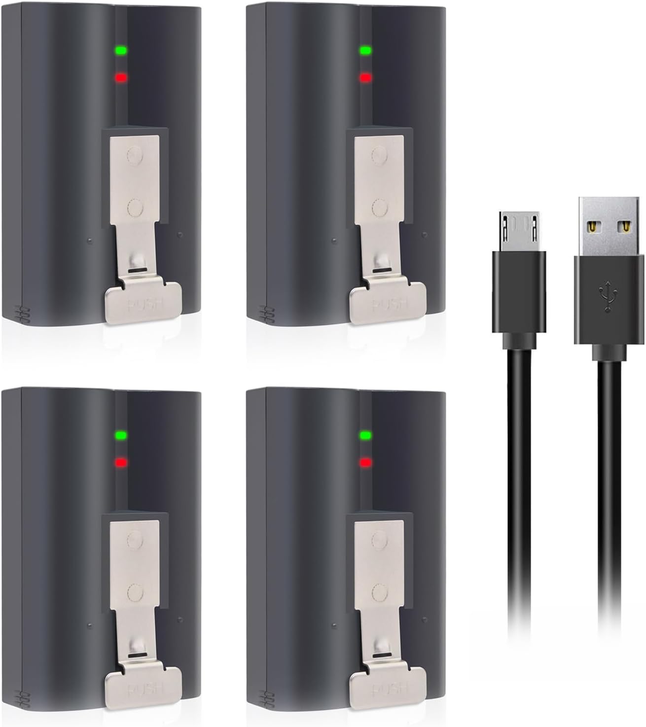 4-Pack Rechargeable Battery for Ring Doorbell 2/3/4/3 Plus & Stick Up Cam | 6040mAh