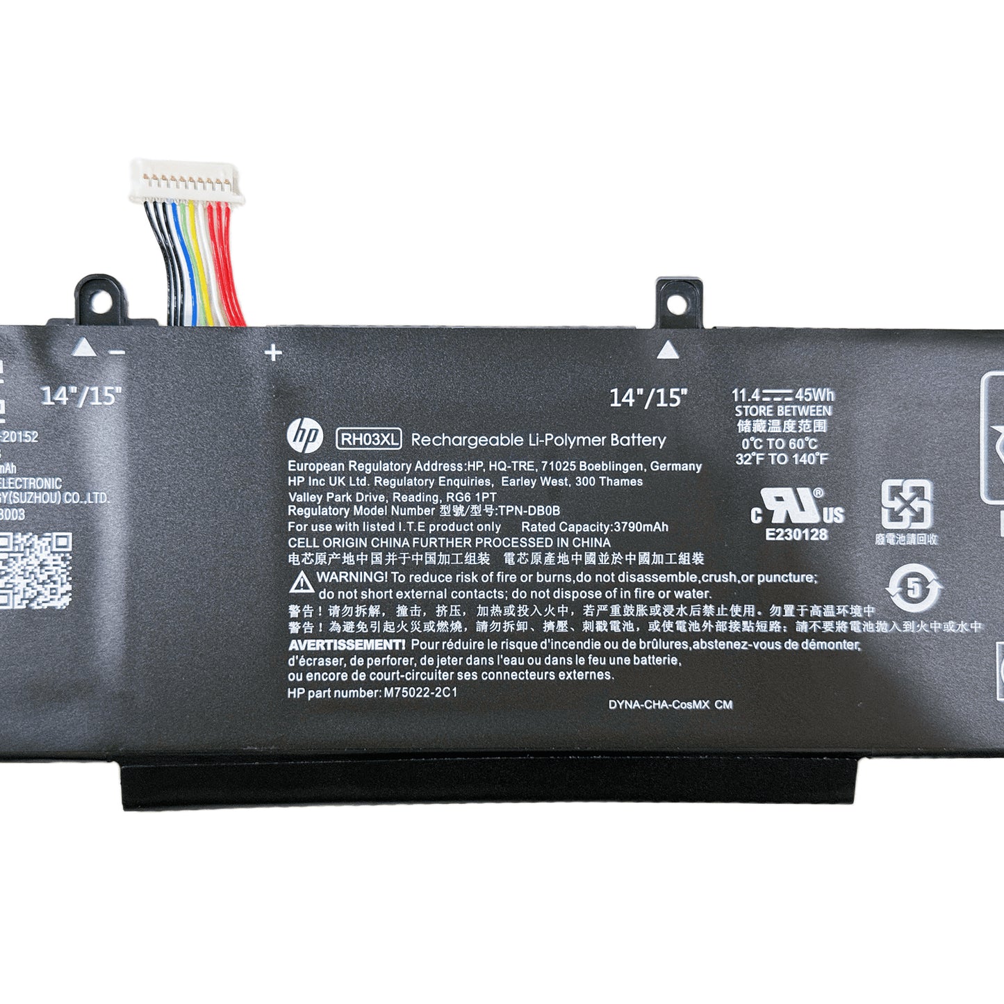 Genuine RH03XL Laptop Battery for HP ProBook 430 440 445 450 630 640 650 G8 Zhan 66 Pro 14 G4 Series TPN-DB0B HSTNN-OB1T HSTNN-DB0B HSTNN-IB9P HSTNN-IB9Q HSTNN-UB7X M01524-2B1 M01524-AC1 M02027-005 11.4V 45Wh