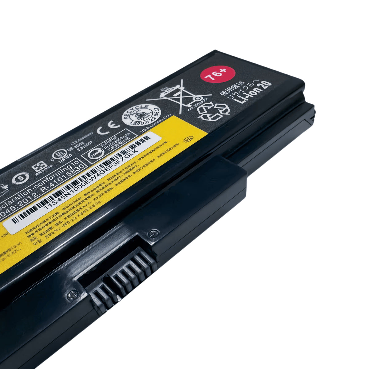 45N1762 76+ Laptop-Akku kompatibel mit Lenovo ThinkPad (Edge) E550 E550c E555 E560 E565 Serie 3INR19/65-2 45N1758 45N1759 45N1760 45N1763 4X50G59217 10,8V 5200MAH