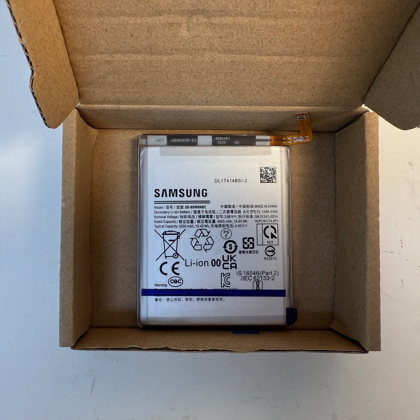 Galaxy S22 Ultra Battery,2025 New Upgraded 5500 mAh EB-BS908ABY Battery for Samsung Galaxy S22 Ultra 5G SM-S908U with Repair Tool Kits