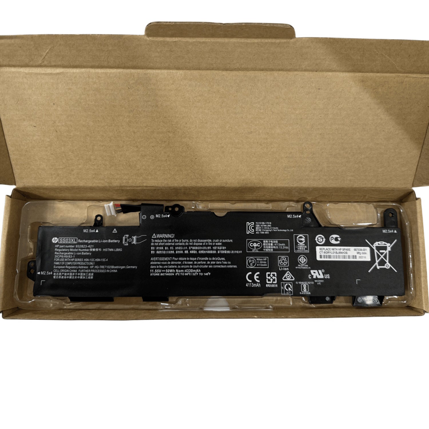 Genuine SS03XL Battery for HP EliteBook 840 G5 G6, ZBook 14U G5 G6 & 700 Series
