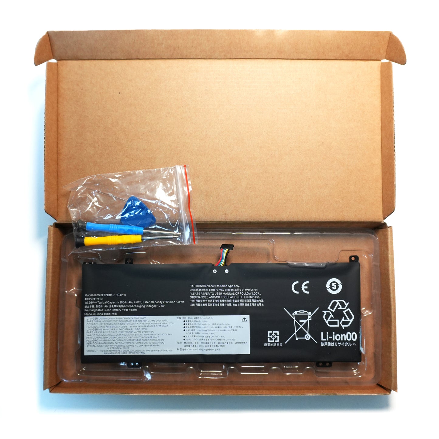 Genuine OEM Lenovo L18C4PF0 L18M4PF0 Battery Replacement for ThinkBook 13s-IWL, 13s-IML, 14s-IWL