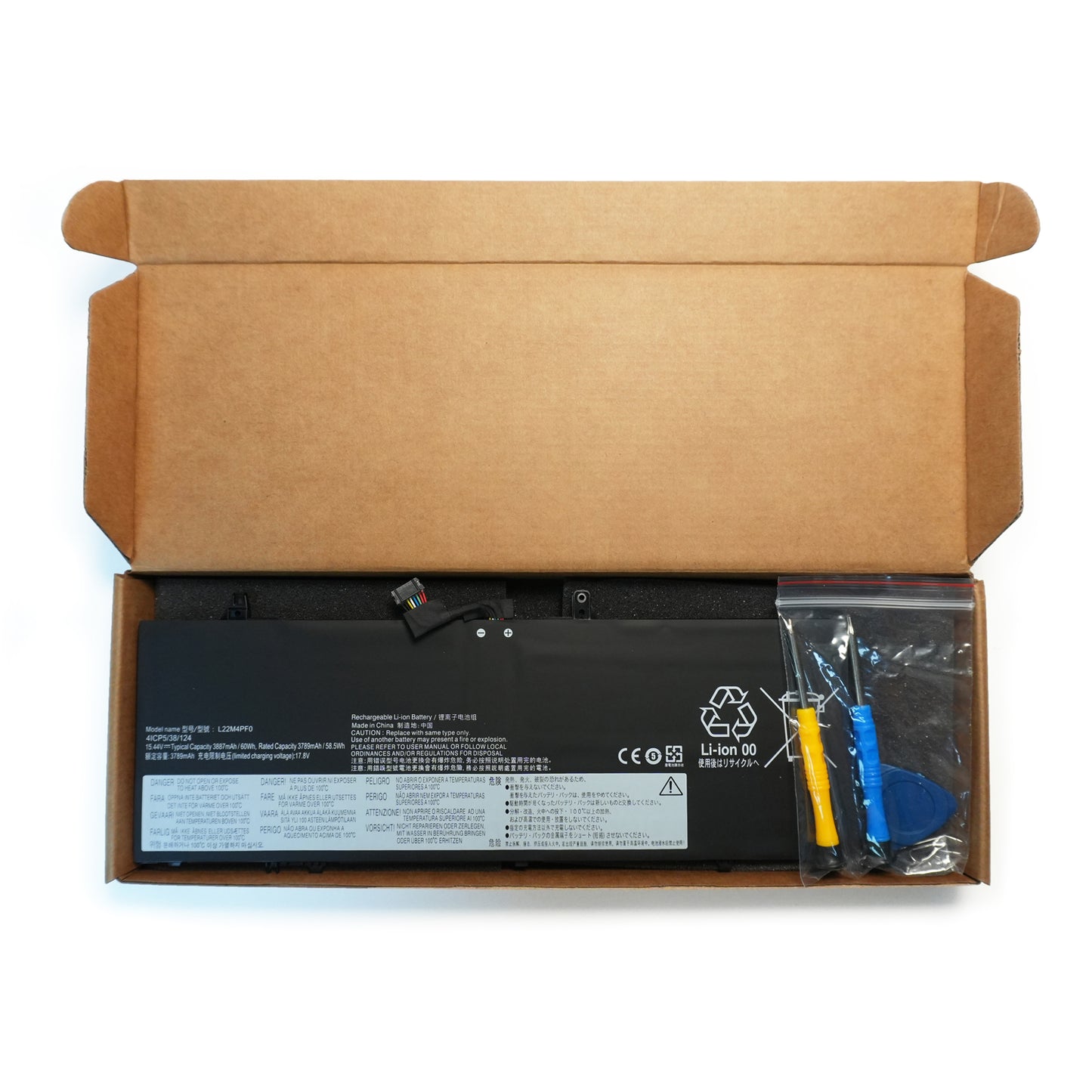 Genuine L22M4PF0 L22C4PF1 Laptop Battery Replacement for Lenovo Yoga Slim 6-14APU8 6-14IAP8 6-14IRH8 6-14IRP8 7-14IMH9 7-14IRP8 Series 5B11J63614 5B11N45328 L22C4PF0 L22D4PF0 L22D4PF1 L22M4PF1 15.44V 60Wh