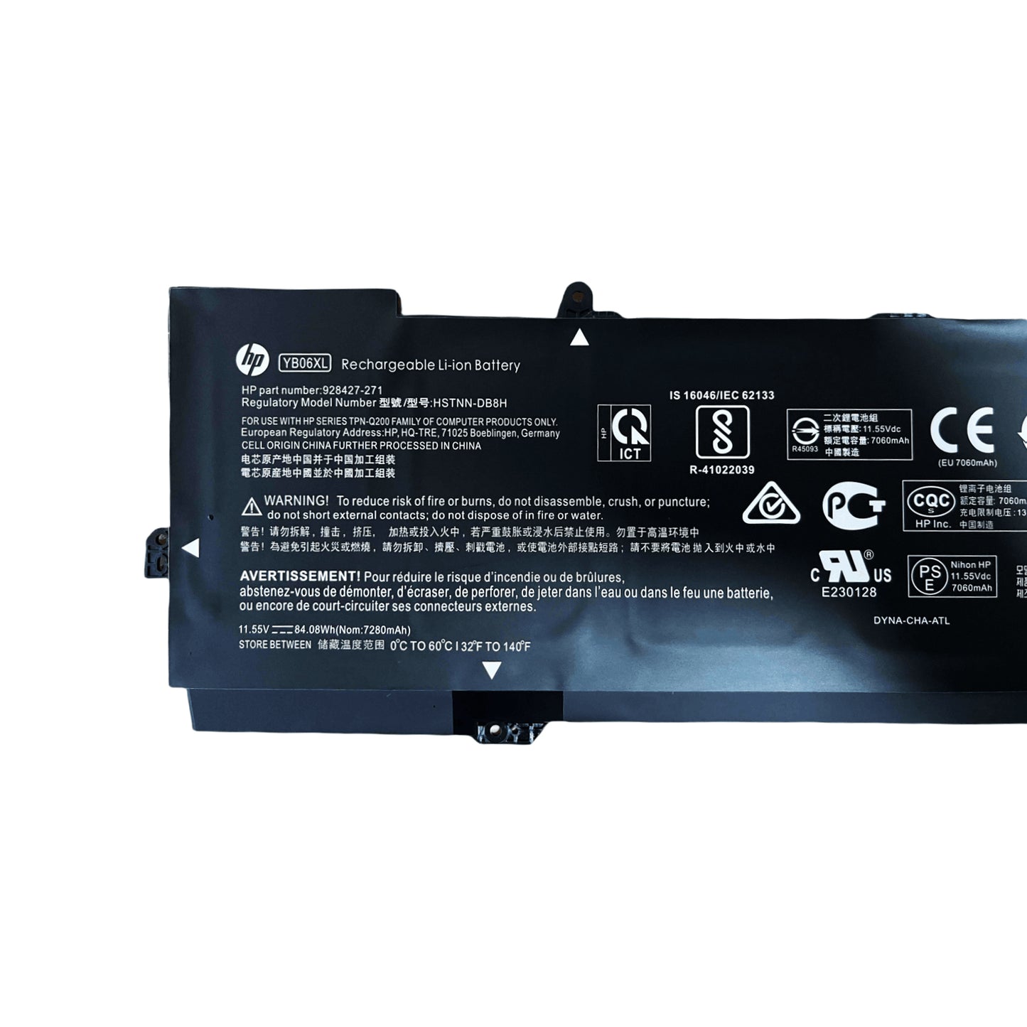 Genuine YB06XL HSTNN-DB8H 928427-271 YBO6XL YB06084XL TPN-Q200 926372-855 Laptop Battery for HP Spectre X360 15-CH 15-CH002TX 15-CH013TX 2018 Series Notebook(11.55V 84.08Wh/7280mAh)