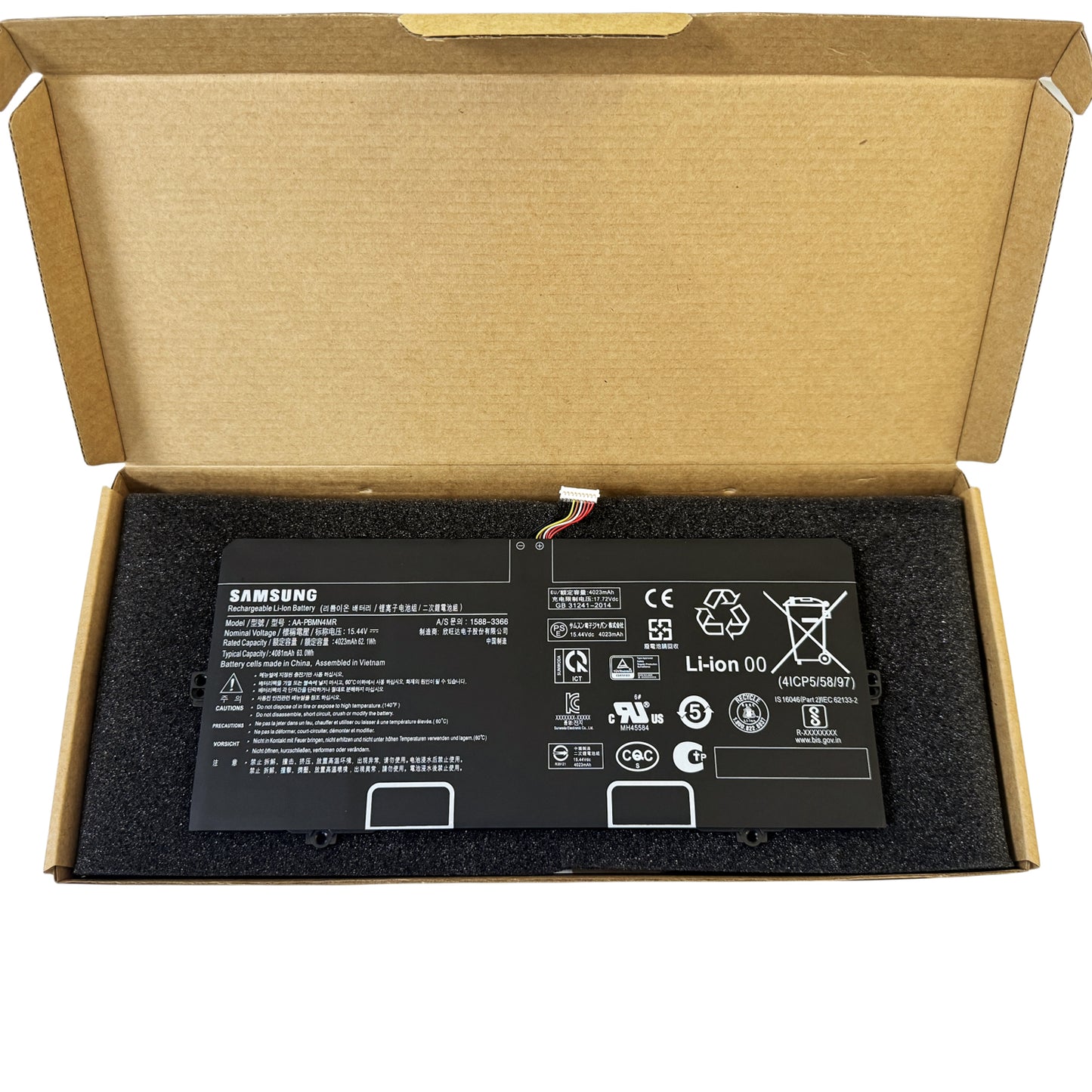 Genuine AA-PBMN4MR Laptop Battery for Samsung Galaxy Book Pro 360 NP930XDB NP935XDB NP930XED NP930QDB NP930QED NP950QED NP934QED-KA1DE NT930QED-K71A NP940XFG NP930XDB-KD1US NP935XDB-KC2DE Series 15.44V 62.1Wh