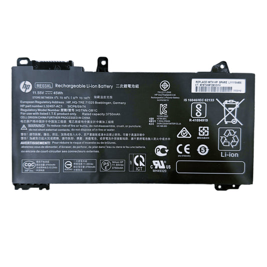 Genuine RE03XL Laptop Battery for HP ProBook 430 440 445 G6 G7 Series