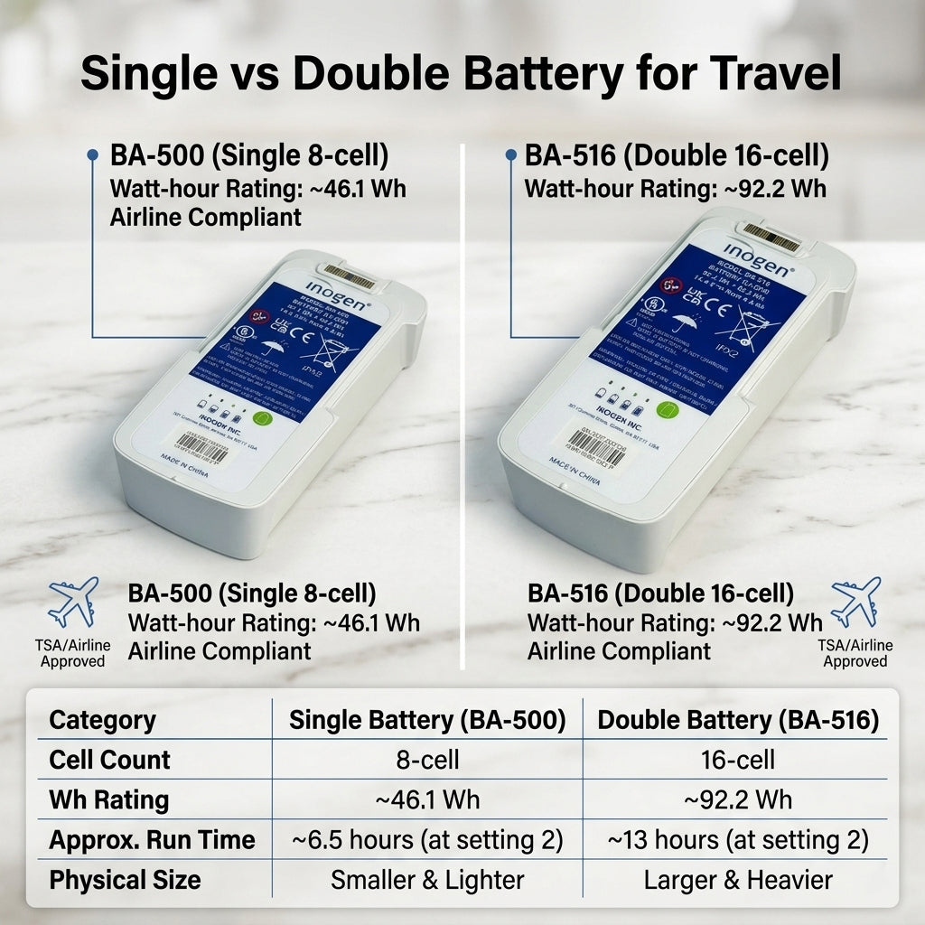 Flying with Inogen: Battery Rules, FAA Limits, and Airline Tips