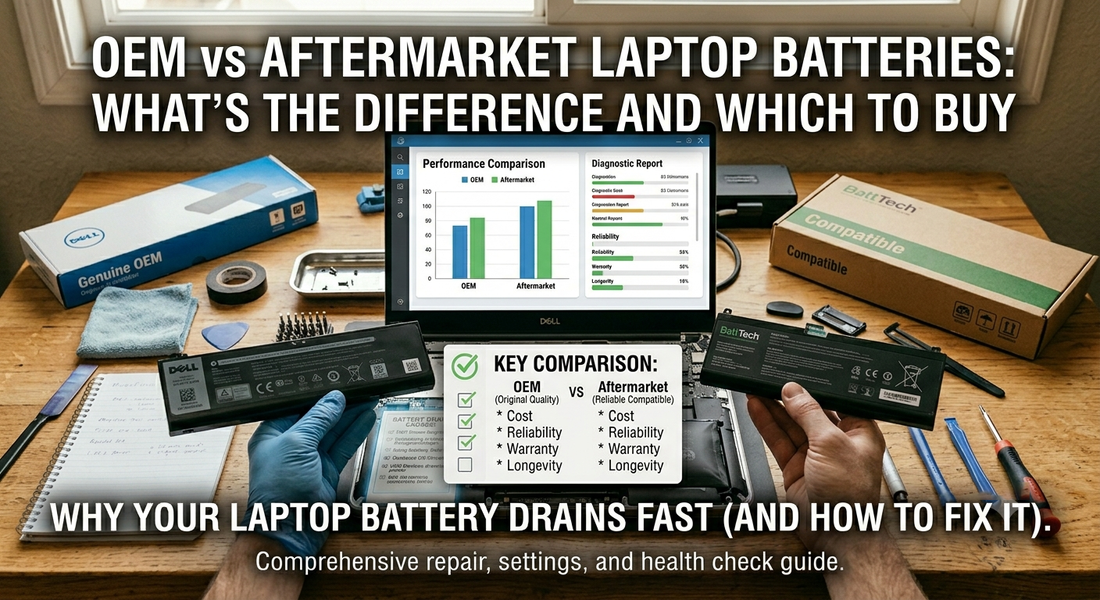 OEM vs Aftermarket Laptop Batteries: What's the Difference and Which to Buy