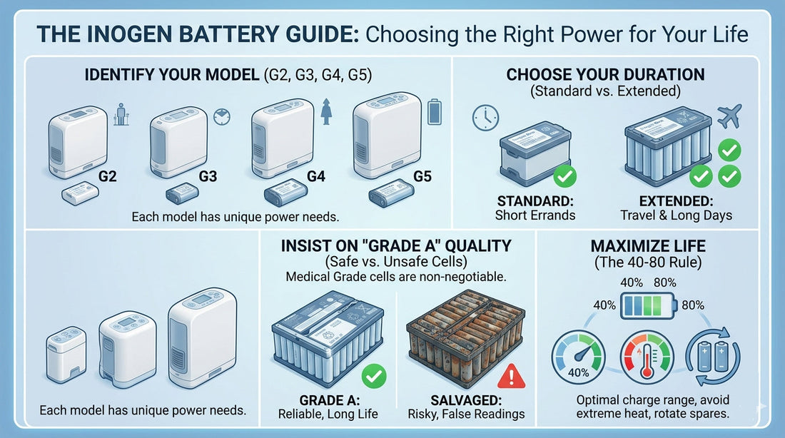 How to Choose Inogen Batteries: A Comprehensive Guide for G2 vs G3 vs G4 vs G5