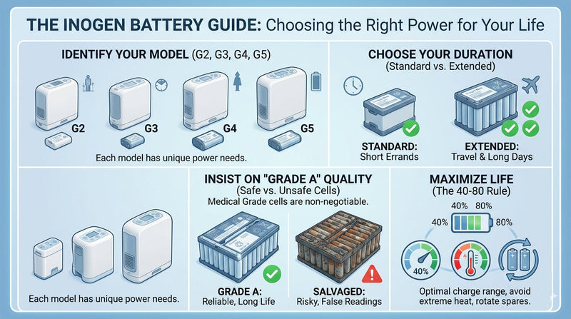 How to Choose Inogen Batteries: A Comprehensive Guide for G2 vs G3 vs G4 vs G5