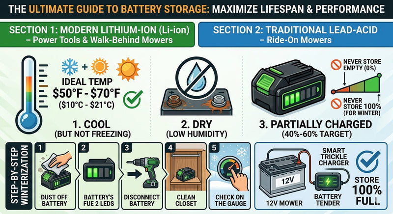 The Ultimate Guide to Storing Your Power Tool & Mower Batteries