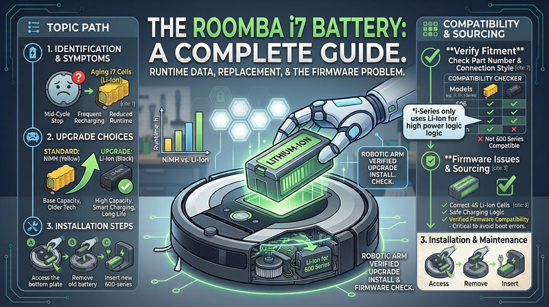 Roomba i7 Battery: Runtime Data, Replacement, and the Firmware Problem
