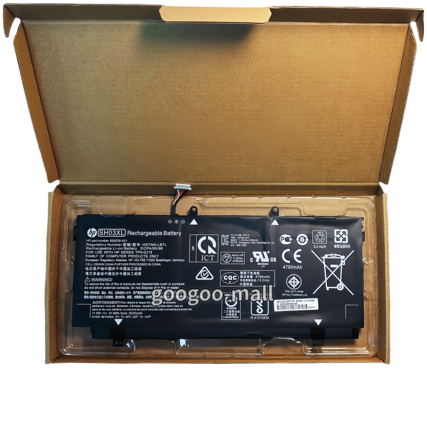 Genuine SH03XL SH03 CN03XL Battery For HP Spectre x360 13 13-AC033DX 859356-855 HSTNN-LB7L SH03057XL TPN-Q178