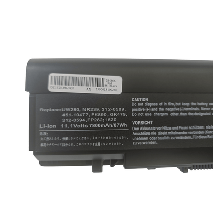 Genuine Laptop 5200mah Battery For Dell Inspiron 1520 1521 1720 1721 GK479 6-cells