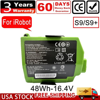 Genuine 48WH ABL-B Battery 3300mAh For iRobot Roomba S9 / S9+ S9550 9550 Robot Vacuum