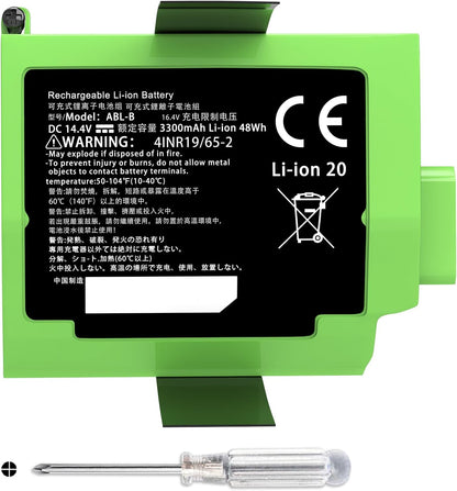 Genuine ABL-B Battery for iRobot Roomba S9+ & S9 | 14.4V 48Wh | Replaces 4INR19/65-2