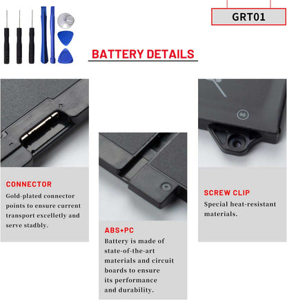 GRT01 R05P0 VXD57  Dell OEM Original Laptop Battery for Dell Latitude 5421 5431 5521 5531 Precision 3470 3561 3571 Alienware m17 R5 AMD Series 00P3TJ 0P3TJ 0R05P0 005RGW 05RGW GRTO1 0VXD57 53XPY 53XP7 053XP7 15.2V 64Wh