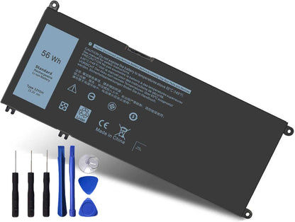 Genuine 56WH 33YDH Laptop Battery for Dell Inspiron 17 7000 7778 7779 7786 7773 15 7577 G3 3579 3779 G5 5587 G7 7588 Latitude 13 3380 14 3490 15 3590 3580 PVHT1 P30E 81PF3 081PF3 12 Months Warranty