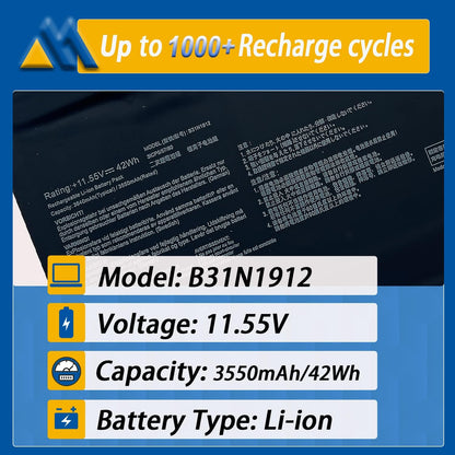 Genuine ASUS B31N1912 / C31N1912 Laptop Battery for ASUS VivoBook 14 E410M L410M E510MA L510MA Series