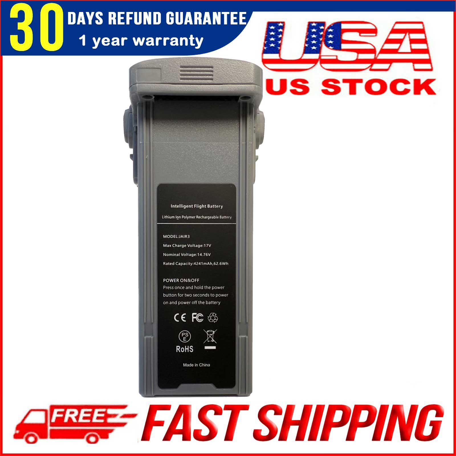 Genuine 4241mAh DJI Air 3 Intelligent Flight Battery Replacement – 46-Min Flight Time