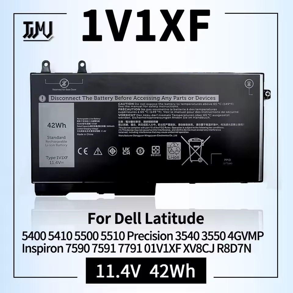 Genuine OEM 1V1XF Laptop Battery for Dell Latitude 5400 5410 5500 Precision 3540 3550 Inspiron 7590 7591 2-in-1 Series 01V1XF R8D7N 4GVMP