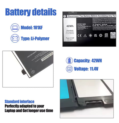 Genuine OEM 1V1XF Laptop Battery for Dell Latitude 5400 5410 5500 Precision 3540 3550 Inspiron 7590 7591 2-in-1 Series 01V1XF R8D7N 4GVMP