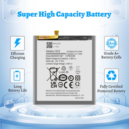 Genuine New Replacement Battery EB-BS908ABY EB-BS906ABY EB-BS901ABY For Samsung Galaxy S22 Ultra 5G S22 Plus 5G S22+ S22 5G Batteria