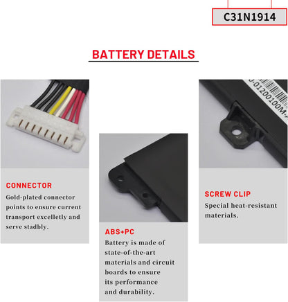 Genuine C31N1914 Laptop Battery for Asus ZenBook 13 UX425UG, ZenBook 14 UX435 Series