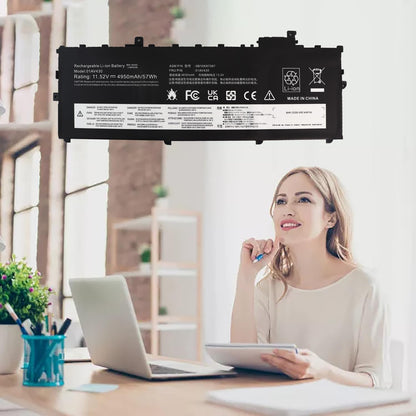 01AV430 SB10K97587 Laptop Battery for Lenovo ThinkPad X1 Carbon 5th Gen 2017 6th Gen 2018 Series 01AV429 01AV431 01AV494 SB10K97586 SB10K97588 11.58V 57Wh 4950mAh