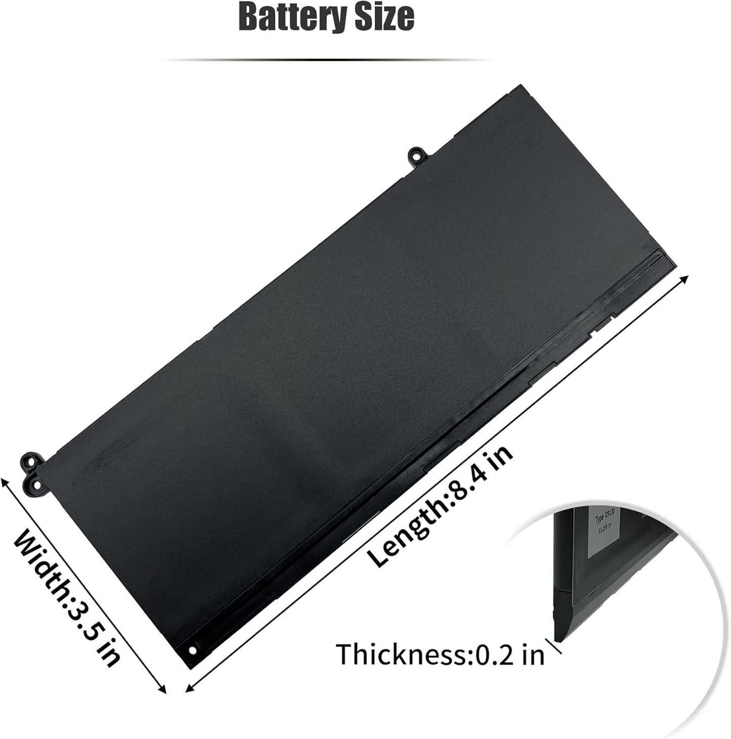 41Wh G91J0 Laptop Battery Compatible with Dell Latitude 3320 3420 3520 Vostro 3510 3511 3515 5310 5410 5415 5510 5515 Inspiron 5418 5518 7415 2-in-1 0MGCM5 0FH3K2 V6W33 [11.25V 3467mAh 3-Cell]