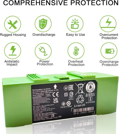 ABL-F Replacement Battery for iRobot Roomba i7 i7+ i3 i4 i8 e5 e6 Series – 14.4V High-Capacity Li-ion Battery