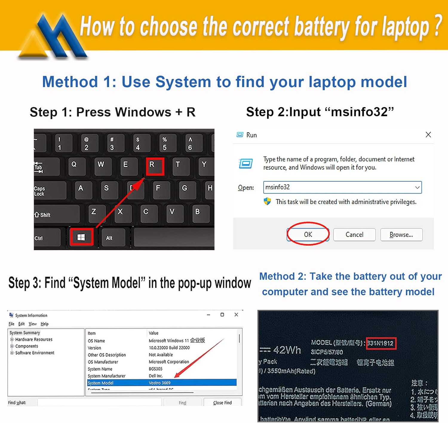 Genuine ASUS B31N1912 / C31N1912 Laptop Battery for ASUS VivoBook 14 E410M L410M E510MA L510MA Series