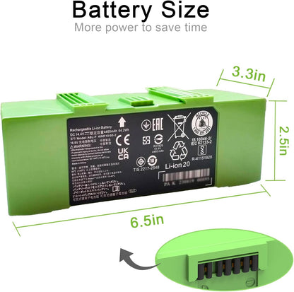 ABL-F Replacement Battery for iRobot Roomba i7 i7+ i3 i4 i8 e5 e6 Series – 14.4V High-Capacity Li-ion Battery