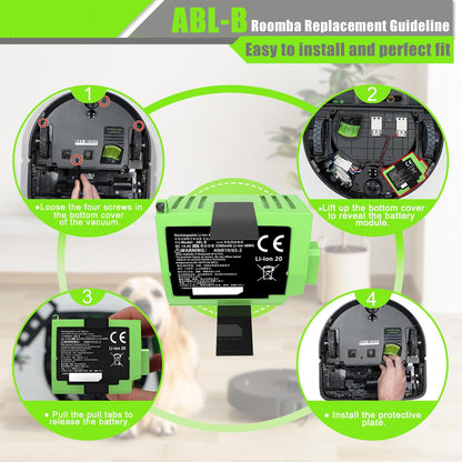 Genuine ABL-B Battery for iRobot Roomba S9+ & S9 | 14.4V 48Wh | Replaces 4INR19/65-2