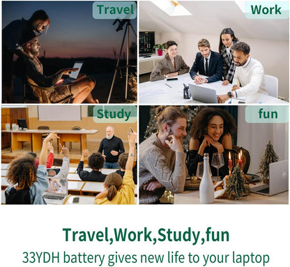 Genuine 56WH 33YDH Laptop Battery for Dell Inspiron 17 7000 7778 7779 7786 7773 15 7577 G3 3579 3779 G5 5587 G7 7588 Latitude 13 3380 14 3490 15 3590 3580 PVHT1 P30E 81PF3 081PF3 12 Months Warranty