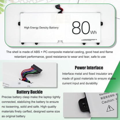 LBV7227E Laptop Battery Replacement for LG Gram 15 2020 15Z90N 16 2021 16ZD90P 16Z90P 16Z90PC 16Z90PG 16T90P 2-in-1 17 2020 17Z90N 17 2021 17Z90P Series Notebook 7.74V 80Wh 10336mAh