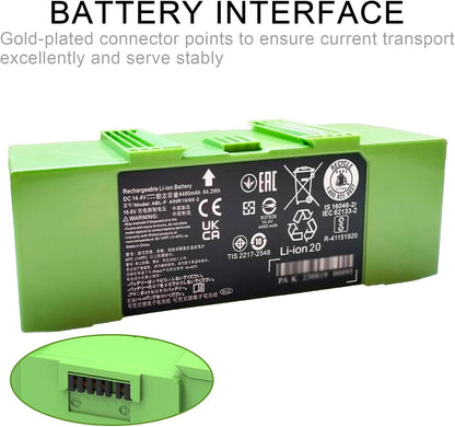ABL-F Replacement Battery for iRobot Roomba i7 i7+ i3 i4 i8 e5 e6 Series – 14.4V High-Capacity Li-ion Battery