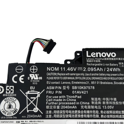 Genuine 01AV420 01AV421 01AV489 01AV419 Laptop Battery for Lenovo ThinkPad T470 T480 A475 A485 TP25 | 11.4V 24Wh