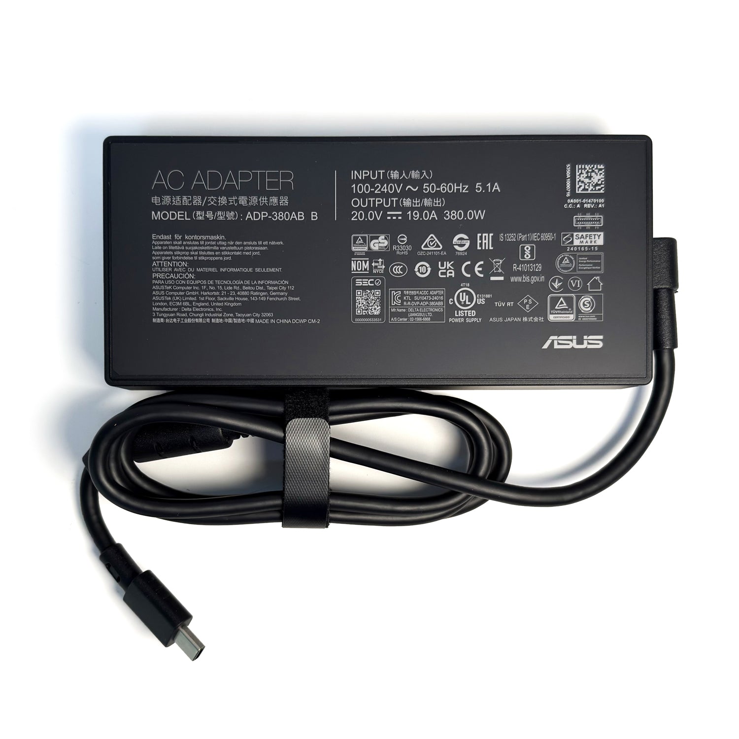 Genuine ASUS 20V 19A 380W AC Adapter ADP-380AB B Laptop Charger