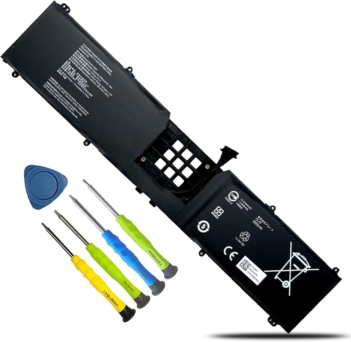 Genuine RC30-0484 Laptop Battery Replacement for Razer Blade 18 2023 RZ09-0484X 2024 RZ09-0509 Serie for Razer Blade 18" (2023) RZ09-0484x RC30-04840200-B3U1 Series RZ09-0484 15.4V 91.7Wh 5955mAh