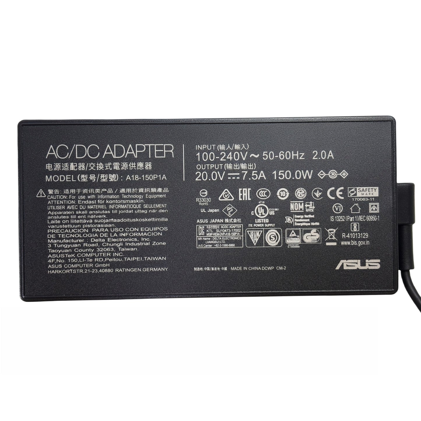 Genuine ASUS 150W A18-150P1A Charger for Zenbook Pro 15/17 | 4.5mm/3.0mm Tip