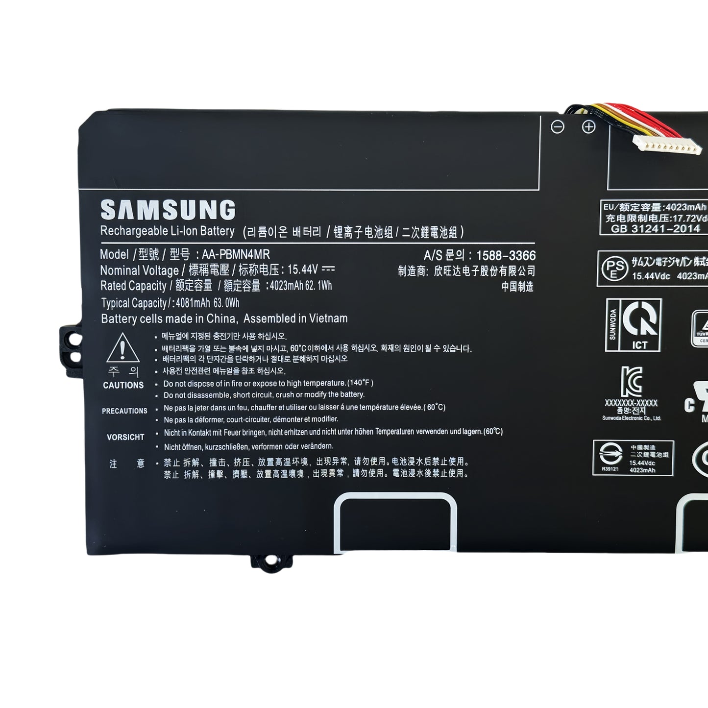 Genuine AA-PBMN4MR Laptop Battery for Samsung Galaxy Book Pro 360 NP930XDB NP935XDB NP930XED NP930QDB NP930QED NP950QED NP934QED-KA1DE NT930QED-K71A NP940XFG NP930XDB-KD1US NP935XDB-KC2DE Series 15.44V 62.1Wh