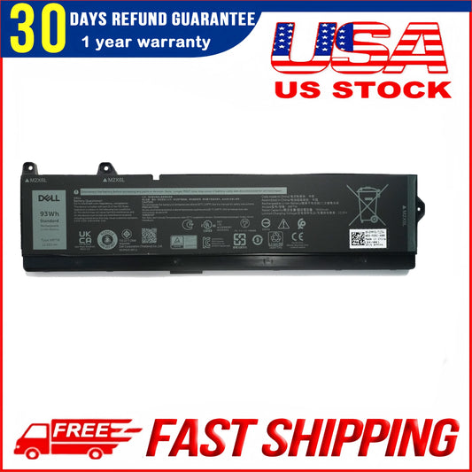  New Genuine X9FTM 0X9FTM 93Wh 6-Cell Battery Replacement for Dell Precision 7770 Mobile Workstation Laptop