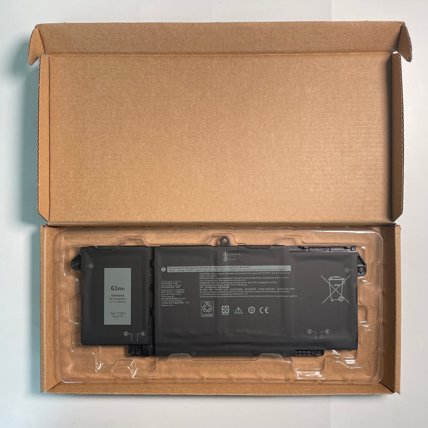 Dell OEM Original Latitude 5320 7320 7420 7520 63Wh 4-cell Laptop Battery