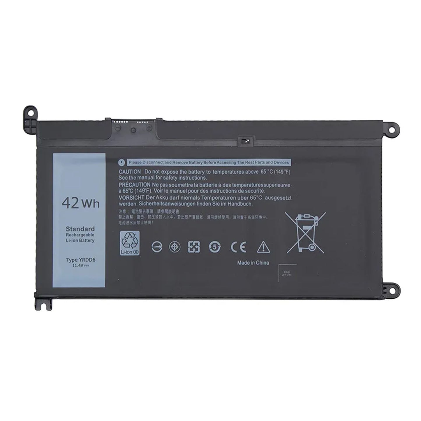DELL Genuine YRDD6 Laptop Battery for replaceable Dell Inspiron 7586 5482 5485 5491 3310 2-in-1 3493 3582 3593 3793 5493 5593 5480 5590 5591 5594 5598 15 3583 3584 Vostro 3491 5481 5581 5490 5590 VM732