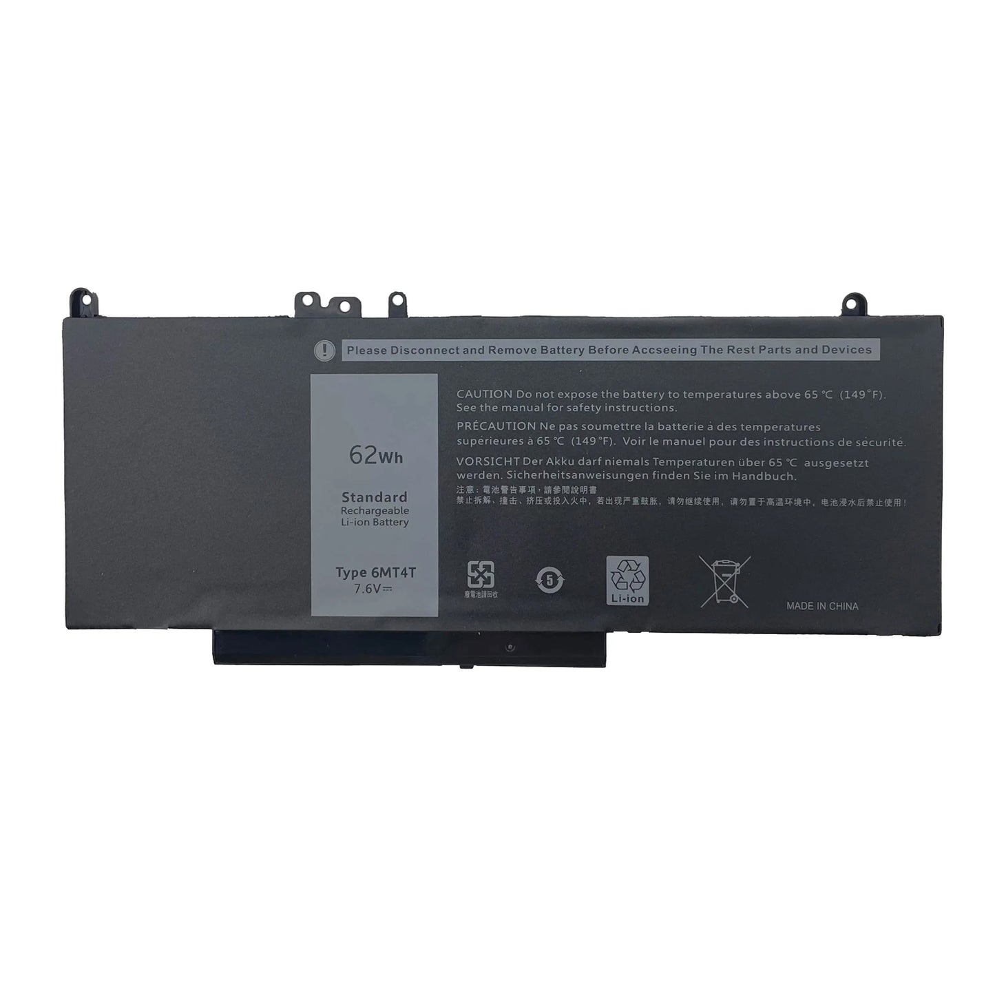 Genuine OEM 62Wh 6MT4T Laptop Battery for Dell Latitude E5470 E5570 15.6" Notebook Precision 15 3510 M3510 Series fits 7V69Y TXF9M 79VRK 07V69Y 0HK6DV 079VRK 0TXF9M