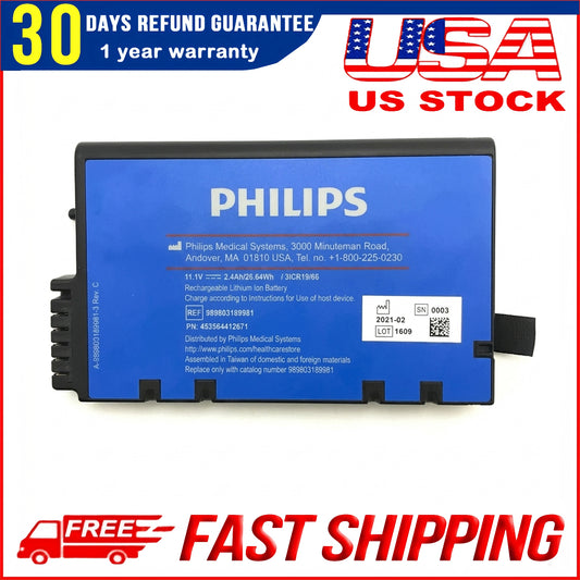 Genuine Philips 989803189981 Battery Replacement for CM10 CM12 CM120 CM150 Patient Monitoring Equipment