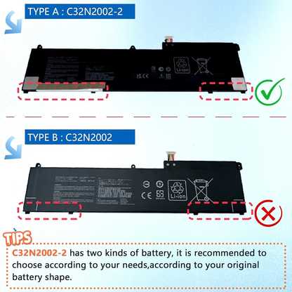 Genuine C32N2002-2 Battery for ASUS ZenBook Pro 15 Flip OLED UP6502ZA / UP6502ZD 96Wh