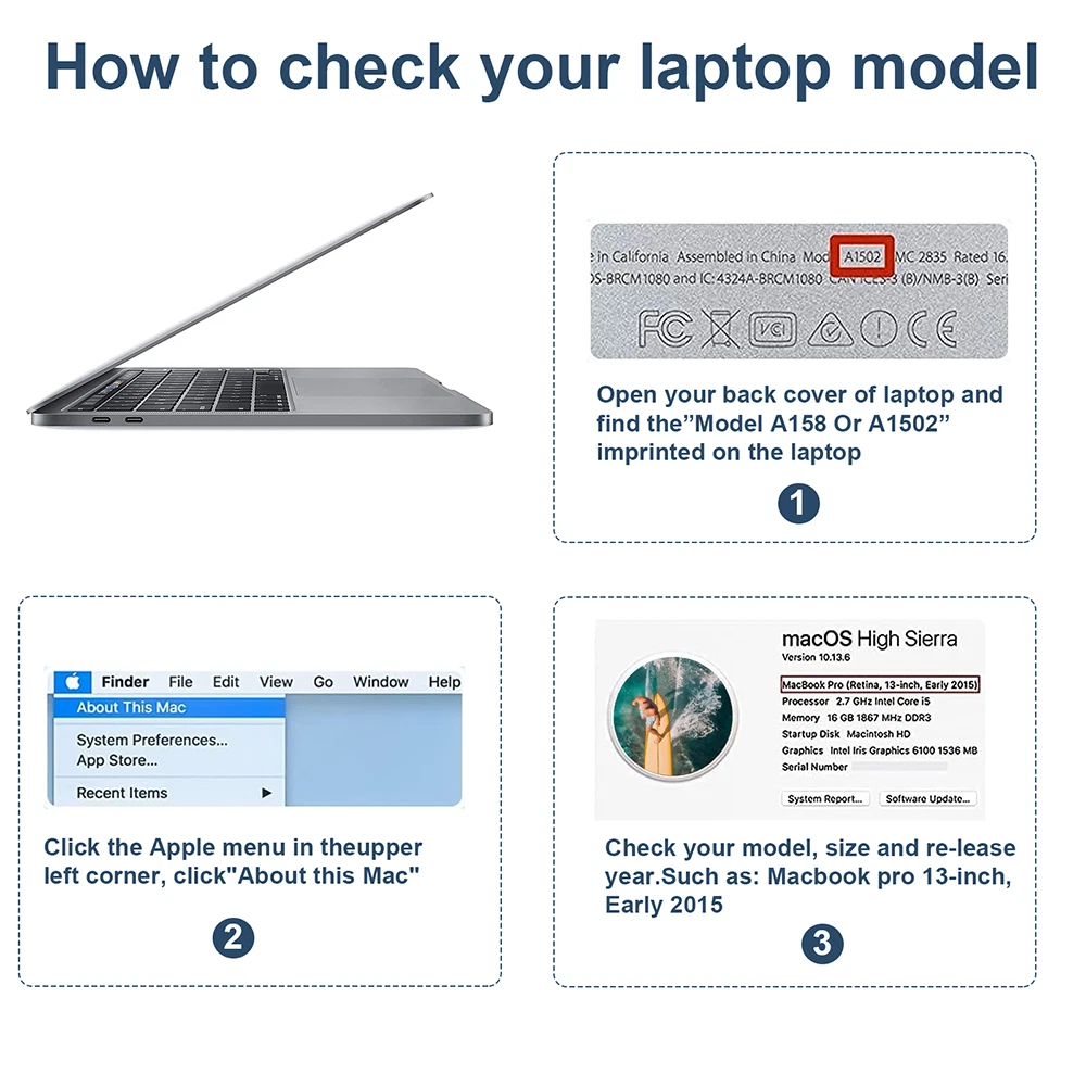 Best A1502 Replacement Battery for MacBook Pro Retina 13″ (Early 2015/Mid 2014/Late 2013) – 74.9Wh High Capacity