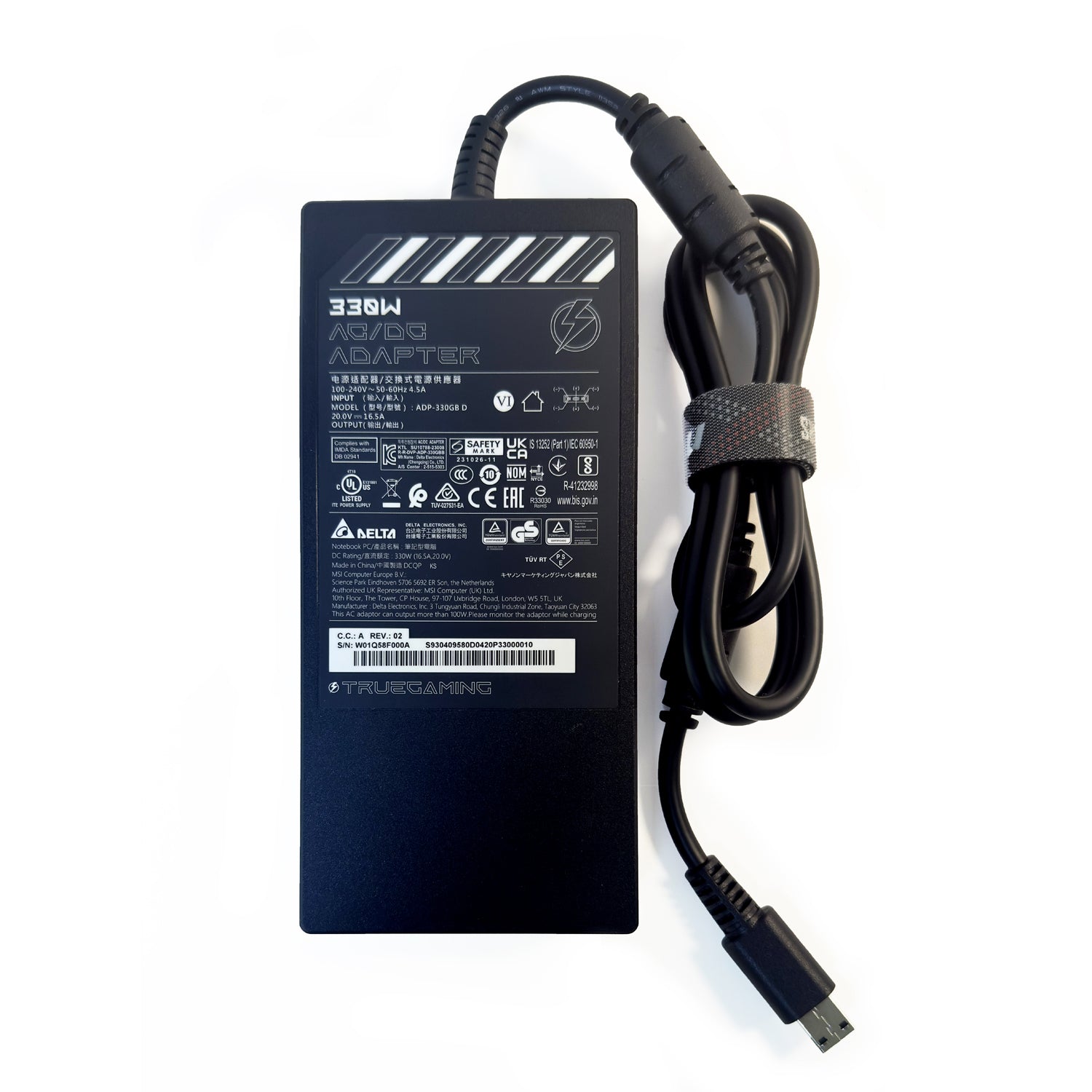 Genuine 330W 280W ADP-330GB D Gaming Laptop Charger Compatible with MSI Raider 18 HX GE68HX GE78HX GP68HX GE66 Vector 16HX 17HX GP76 GP68HX Power Adapter